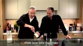 aerolatte  milk frother makes three layer caffè latte macchiato [upl. by Krystal]