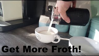 How to Get More Froth from Your Nespresso Coffee Aeroccino  Nespresso tips and help [upl. by Ratcliffe289]