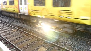 Merseyrail 507 009 making arcs at Birkdale station [upl. by Aihsyn]